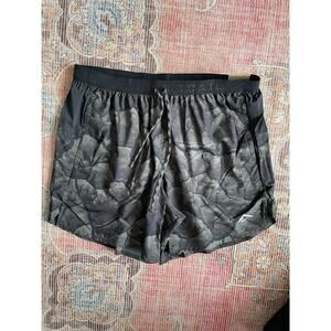 NWT Nike Men's Allover Printed Running Shorts Drawstring Gray Black Size 2XL